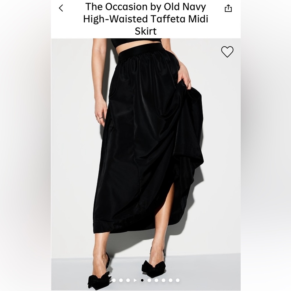 Old Navy Navy Black Midi Skirt NWT